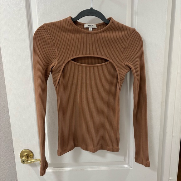 Agolde Ribbed Cutout Top - Picture 3 of 12